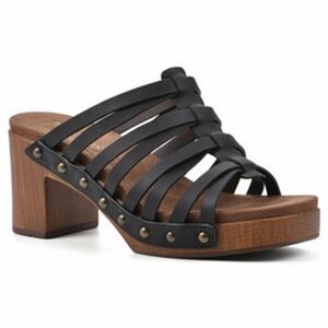 White Mountain Women's Jackpot Heel Sandals